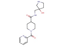 N-[(3-hydroxy-3-pyrrolidinyl)methyl]-1-(2-pyridinylcarbonyl)-4-piperidinecarboxamide