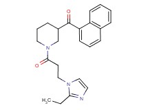 {1-[3-(2-ethyl-1H-imidazol-1-yl)propanoyl]-3-piperidinyl}(1-naphthyl)methanone