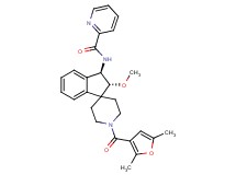 N-[(2R*,3R*)-1'-(2,5-dimethyl-3-furoyl)-2-methoxy-2,3-dihydrospiro[indene-1,4'-piperidin]-3-yl]-2-pyridinecarboxamide