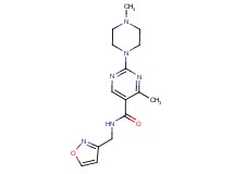 N-(isoxazol-3-ylmethyl)-4-methyl-2-(4-methylpiperazin-1-yl)pyrimidine-5-carboxamide