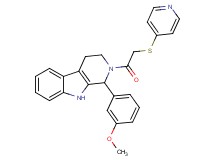 1-(3-methoxyphenyl)-2-[(4-pyridinylthio)acetyl]-2,3,4,9-tetrahydro-1H-beta-carboline