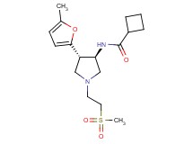 N-{rel-(3R,4S)-4-(5-methyl-2-furyl)-1-[2-(methylsulfonyl)ethyl]-3-pyrrolidinyl}cyclobutanecarboxamide hydrochloride