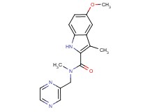 5-methoxy-N,3-dimethyl-N-(pyrazin-2-ylmethyl)-1H-indole-2-carboxamide