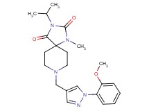 3-isopropyl-8-{[1-(2-methoxyphenyl)-1H-pyrazol-4-yl]methyl}-1-methyl-1,3,8-triazaspiro[4.5]decane-2,4-dione