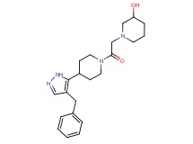 1-{2-[4-(4-benzyl-1H-pyrazol-5-yl)piperidin-1-yl]-2-oxoethyl}piperidin-3-ol