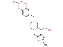 2-{4-[4-ethoxy-3-(hydroxymethyl)benzyl]-1-[(5-methyl-2-furyl)methyl]-2-piperazinyl}ethanol