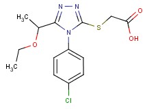 {[4-(4-chlorophenyl)-5-(1-ethoxyethyl)-4H-1,2,4-triazol-3-yl]thio}acetic acid