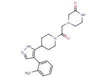 4-(2-{4-[4-(2-methylphenyl)-1H-pyrazol-5-yl]piperidin-1-yl}-2-oxoethyl)piperazin-2-one