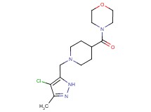 4-({1-[(4-chloro-3-methyl-1H-pyrazol-5-yl)methyl]piperidin-4-yl}carbonyl)morpholine