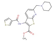 methyl 6-(1-piperidinylmethyl)-3-[(3-thienylcarbonyl)amino]thieno[2,3-b]pyridine-2-carboxylate