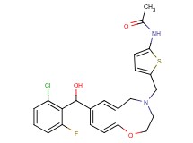 N-(5-{[7-[(2-chloro-6-fluorophenyl)(hydroxy)methyl]-2,3-dihydro-1,4-benzoxazepin-4(5H)-yl]methyl}-2-thienyl)acetamide