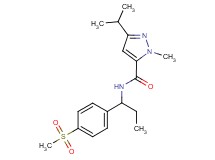 3-isopropyl-1-methyl-N-{1-[4-(methylsulfonyl)phenyl]propyl}-1H-pyrazole-5-carboxamide