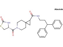N-(3,3-diphenylpropyl)-6-{[(4R)-2-oxo-1,3-thiazolidin-4-yl]carbonyl}-6-azaspiro[2.5]octane-1-carboxamide