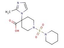 4-(2-methyl-1H-imidazol-1-yl)-1-(piperidin-1-ylsulfonyl)piperidine-4-carboxylic acid