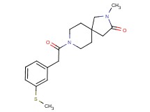 2-methyl-8-{[3-(methylthio)phenyl]acetyl}-2,8-diazaspiro[4.5]decan-3-one