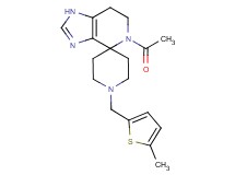 5-acetyl-1'-[(5-methyl-2-thienyl)methyl]-1,5,6,7-tetrahydrospiro[imidazo[4,5-c]pyridine-4,4'-piperidine]