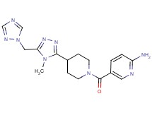 5-({4-[4-methyl-5-(1H-1,2,4-triazol-1-ylmethyl)-4H-1,2,4-triazol-3-yl]piperidin-1-yl}carbonyl)pyridin-2-amine