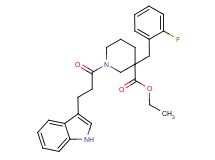 ethyl 3-(2-fluorobenzyl)-1-[3-(1H-indol-3-yl)propanoyl]-3-piperidinecarboxylate