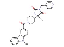 5-methyl-5-{1-[(9-methyl-9H-carbazol-3-yl)carbonyl]-4-piperidinyl}-3-(4-pyridinylmethyl)-2,4-imidazolidinedione