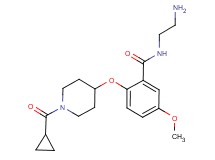 N-(2-aminoethyl)-2-{[1-(cyclopropylcarbonyl)-4-piperidinyl]oxy}-5-methoxybenzamide hydrochloride