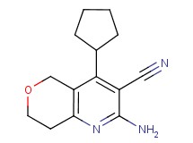 2-amino-4-cyclopentyl-7,8-dihydro-5H-pyrano[4,3-b]pyridine-3-carbonitrile