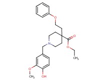 ethyl 1-(4-hydroxy-3-methoxybenzyl)-4-(2-phenoxyethyl)-4-piperidinecarboxylate