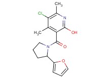 5-chloro-3-{[2-(2-furyl)-1-pyrrolidinyl]carbonyl}-4,6-dimethyl-2-pyridinol