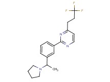 2-[3-(1-pyrrolidin-1-ylethyl)phenyl]-4-(3,3,3-trifluoropropyl)pyrimidine