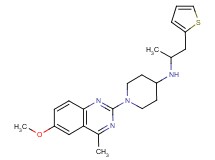 1-(6-methoxy-4-methyl-2-quinazolinyl)-N-[1-methyl-2-(2-thienyl)ethyl]-4-piperidinamine