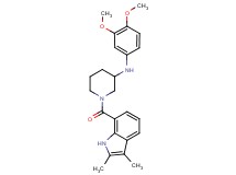 N-(3,4-dimethoxyphenyl)-1-[(2,3-dimethyl-1H-indol-7-yl)carbonyl]-3-piperidinamine