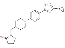 1-({1-[5-(3-cyclopropyl-1,2,4-oxadiazol-5-yl)-2-pyridinyl]-4-piperidinyl}methyl)-2-pyrrolidinone