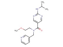 2-(isopropylamino)-N-(2-methoxyethyl)-N-(pyridin-3-ylmethyl)pyrimidine-5-carboxamide