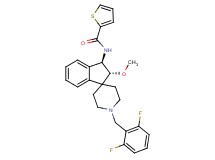 N-[(2R*,3R*)-1'-(2,6-difluorobenzyl)-2-methoxy-2,3-dihydrospiro[indene-1,4'-piperidin]-3-yl]-2-thiophenecarboxamide