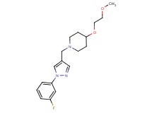 1-{[1-(3-fluorophenyl)-1H-pyrazol-4-yl]methyl}-4-(2-methoxyethoxy)piperidine