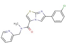 6-(3-chlorophenyl)-N-methyl-N-(2-pyridinylmethyl)imidazo[2,1-b][1,3]thiazole-3-carboxamide