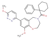 9-methoxy-7-(6-methoxy-3-pyridazinyl)-4-[(1-phenylcyclohexyl)carbonyl]-2,3,4,5-tetrahydro-1,4-benzoxazepine