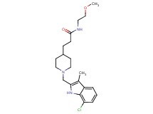 3-{1-[(7-chloro-3-methyl-1H-indol-2-yl)methyl]-4-piperidinyl}-N-(2-methoxyethyl)propanamide