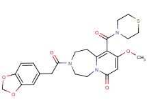 3-(1,3-benzodioxol-5-ylacetyl)-9-methoxy-10-(4-thiomorpholinylcarbonyl)-2,3,4,5-tetrahydropyrido[1,2-d][1,4]diazepin-7(1H)-one
