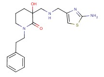 3-({[(2-amino-1,3-thiazol-4-yl)methyl]amino}methyl)-3-hydroxy-1-(2-phenylethyl)piperidin-2-one