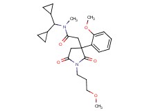 N-(dicyclopropylmethyl)-2-[3-(2-methoxyphenyl)-1-(3-methoxypropyl)-2,5-dioxo-3-pyrrolidinyl]-N-methylacetamide