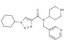 1-cyclohexyl-N-4-piperidinyl-N-(3-pyridinylmethyl)-1H-1,2,3-triazole-4-carboxamide