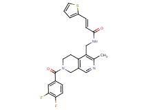 (2E)-N-{[7-(3,4-difluorobenzoyl)-3-methyl-5,6,7,8-tetrahydro-2,7-naphthyridin-4-yl]methyl}-3-(2-thienyl)acrylamide