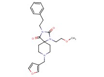 8-(3-furylmethyl)-1-(2-methoxyethyl)-3-(2-phenylethyl)-1,3,8-triazaspiro[4.5]decane-2,4-dione