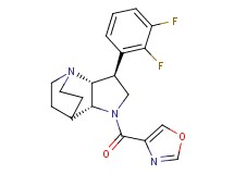 (2R*,3S*,6R*)-3-(2,3-difluorophenyl)-5-(1,3-oxazol-4-ylcarbonyl)-1,5-diazatricyclo[5.2.2.0~2,6~]undecane