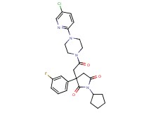 3-{2-[4-(5-chloro-2-pyridinyl)-1-piperazinyl]-2-oxoethyl}-1-cyclopentyl-3-(3-fluorophenyl)-2,5-pyrrolidinedione