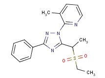 2-{5-[1-(ethylsulfonyl)ethyl]-3-phenyl-1H-1,2,4-triazol-1-yl}-3-methylpyridine