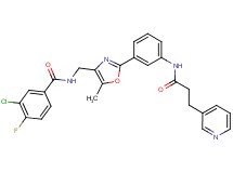 3-chloro-4-fluoro-N-{[5-methyl-2-(3-{[3-(3-pyridinyl)propanoyl]amino}phenyl)-1,3-oxazol-4-yl]methyl}benzamide