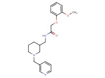 2-(2-methoxyphenoxy)-N-{[1-(3-pyridinylmethyl)-3-piperidinyl]methyl}acetamide