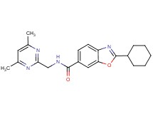 2-cyclohexyl-N-[(4,6-dimethyl-2-pyrimidinyl)methyl]-1,3-benzoxazole-6-carboxamide