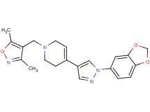 4-[1-(1,3-benzodioxol-5-yl)-1H-pyrazol-4-yl]-1-[(3,5-dimethylisoxazol-4-yl)methyl]-1,2,3,6-tetrahydropyridine